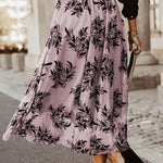 Embroidered High Waist Maxi Skirt