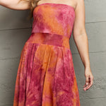 Ninexis In The Mix Sleeveless High Low Tie Dye Dress