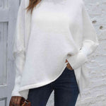 Loose Hem Plain Sweater