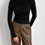 Ruched Long Sleeve T-Shirt