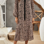 Animal Print Long Sleeve Open Front Cardigan