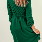 Button Down Long Sleeve Dress with Pockets